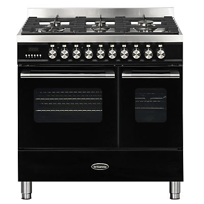 Britannia RC-9TG-DE Delphi Dual Fuel Range Cooker Black